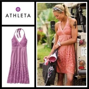 Athleta Balsa Burnout Dress in Fuchsia